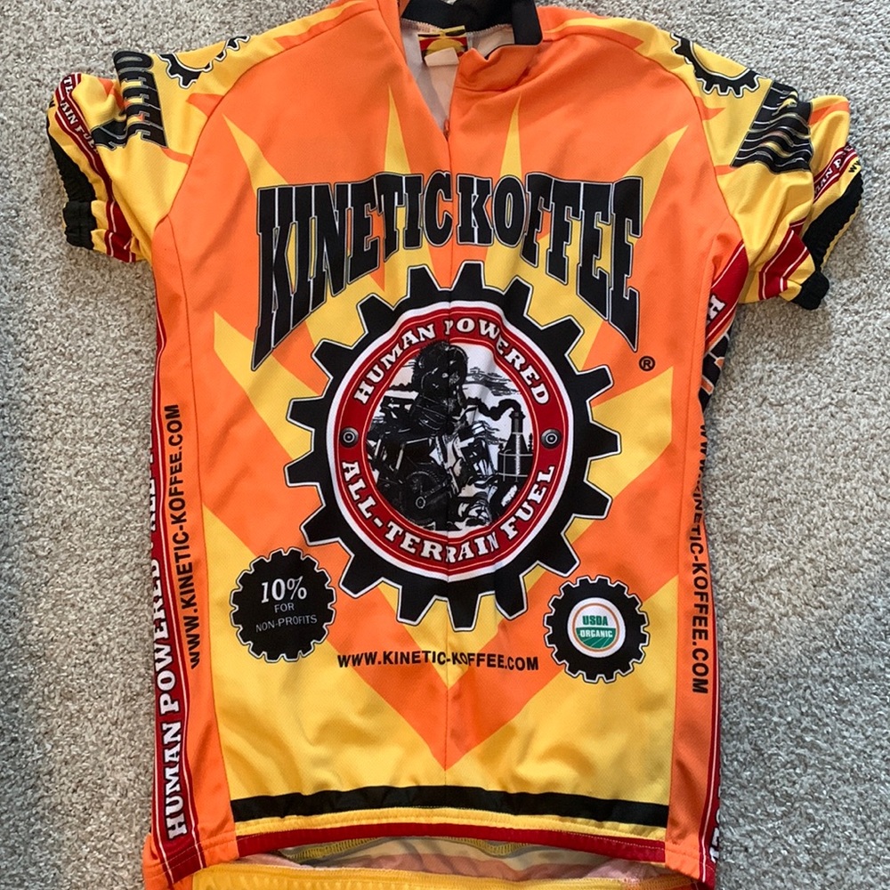 Kinetic coffee cycle jersey